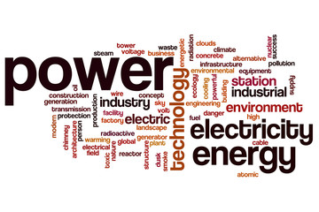 Power word cloud concept