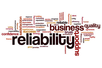 Reliability word cloud concept
