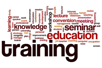 Training word cloud concept