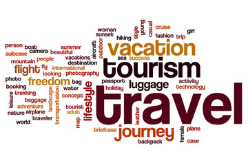 Travel word cloud concept