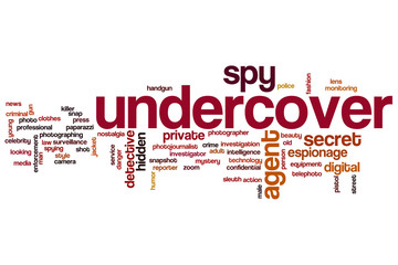 Undercover word cloud concept