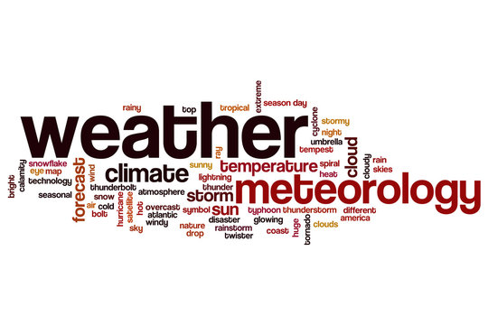 Weather word cloud concept