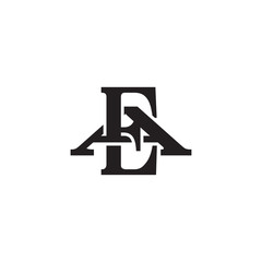 Letter A and E monogram logo