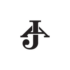 Letter A and J monogram logo