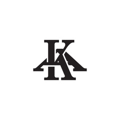 Letter A and K monogram logo