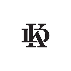 Letter D and K monogram logo