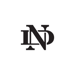 Letter D and N monogram logo