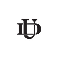 Letter D and U monogram logo