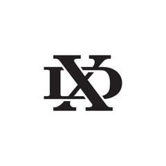 Letter D and X monogram logo