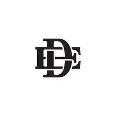 Letter E and D monogram logo
