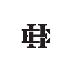 Letter E and H monogram logo