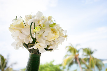 close up of wedding bouquet