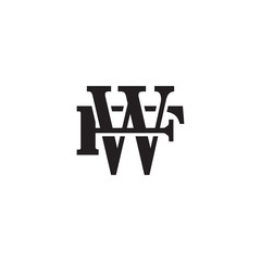Letter F and W monogram logo