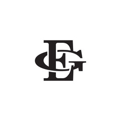 Letter G and E monogram logo