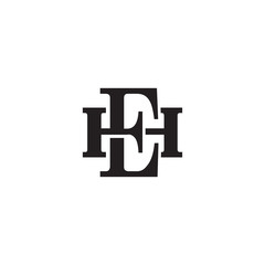Obraz premium Letter H and E monogram logo