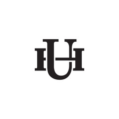 Letter H and U monogram logo