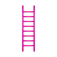 Wooden ladder in pink design