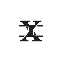 Letter I and X monogram logo