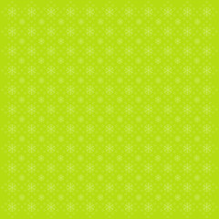 Green background with snowflakes, vector illustration