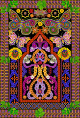 Rug for a prayer in Butterfly style