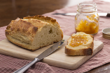 Orange bread for breakfast