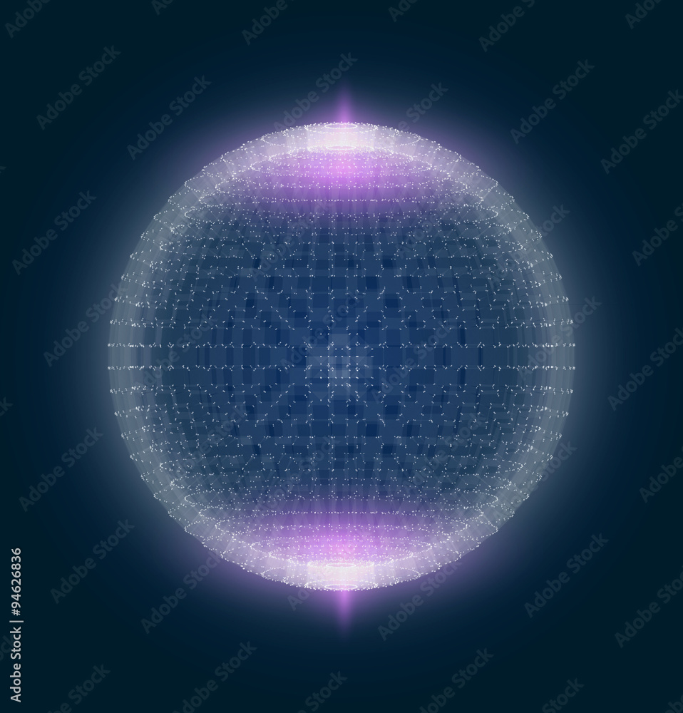 Poster Abstract geometric technology vector design element. 