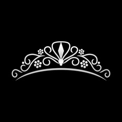Beauty Silver Tiara Crown