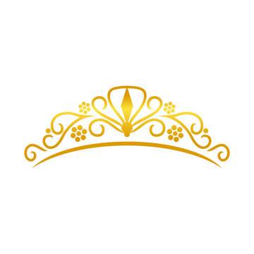 Beauty Golden Tiara Crown