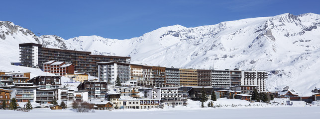 ski resort in French Alps