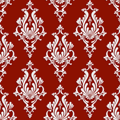 Vector Floral Damask Seamless Pattern