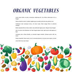 Vector Vegetables Background in Flat Style
