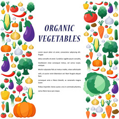 Vector Vegetables Background in Flat Style