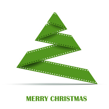 Abstract Vector Christmas Tree Background