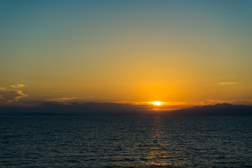 Fototapeta na wymiar Gulf of Suruga Sunset