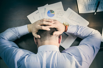 businessman having stress in the office