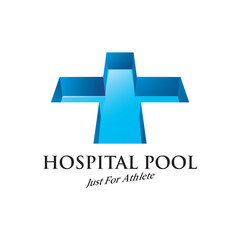 Hospital Pool Cross logo icon