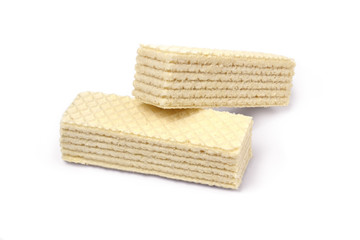 Wafer biscuit isolated on white background