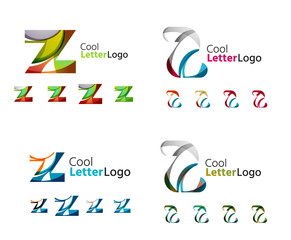 Letter business emblem collection