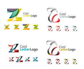 Letter business emblem collection