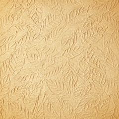 Mark leaves on paper texture background