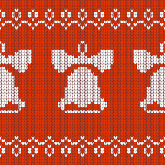 Christmas Design jersey texture bells