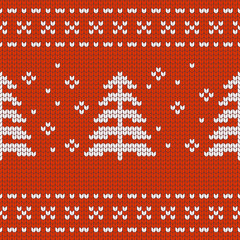 Christmas Design jersey textur with pine treese - 94634465
