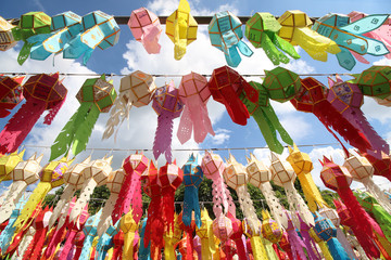 Paper lamp, lanterns Lamphun thailand