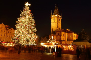 Christmas in Oldtown square  Prague, Czech Republic