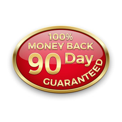 Red money back guarantee button