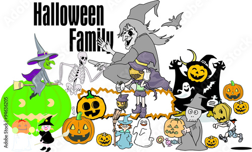"Halloween Family" Stock image and royalty-free vector ...