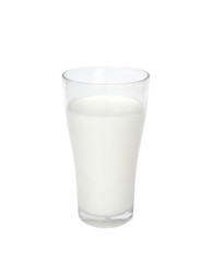 glass of milk isolated on white background