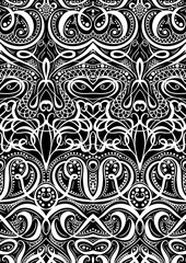 Cover ornament pattern playing cards or book. Vintage floral hand drawn illustration in line art style. Victorian Motif. Retro banner, invitation, wedding card, scrap booking.