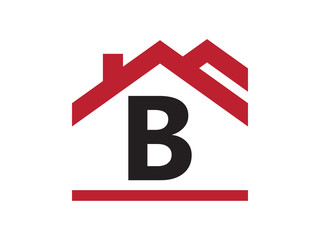 B Letter Real Estate Logo