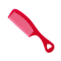 red comb on white background